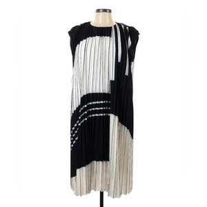 Saturday Club black and white pleated cocktail dress